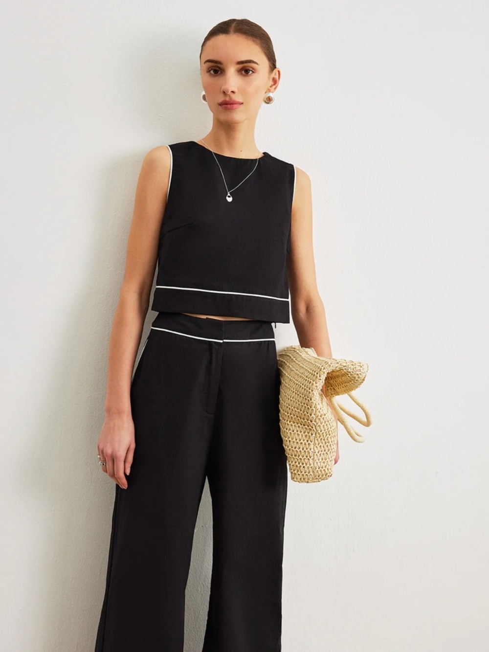 Commense SET Cotton & Linen Pants Set With Pockets - Picture 3 of 11